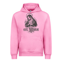 Fuchsia Pink ave maria schubert latin mass blessed mother hail mary lady t shirt Urban Hoodie - linhVisuals