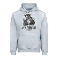 Heather Grey ave maria schubert latin mass blessed mother hail mary lady t shirt Urban Hoodie - linhVisuals