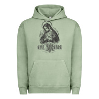 Pigment Oil Green ave maria schubert latin mass blessed mother hail mary lady t shirt Urban Hoodie - linhVisuals