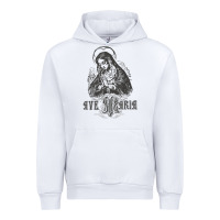 White ave maria schubert latin mass blessed mother hail mary lady t shirt Urban Hoodie - linhVisuals