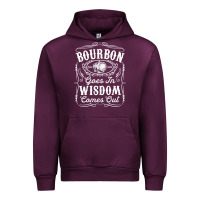Mauve Wine bourbon goes in wisdom comes out funny whiskey lover gift premium t sh Urban Hoodie - linhVisuals