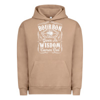 Pigment Burro bourbon goes in wisdom comes out funny whiskey lover gift premium t sh Urban Hoodie - linhVisuals