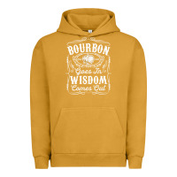 Pigment Peanut Butter bourbon goes in wisdom comes out funny whiskey lover gift premium t sh Urban Hoodie - linhVisuals