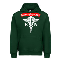 Forest Green emergency department nursing er registered nurse rn caduceus raglan ba Urban Hoodie - linhVisuals