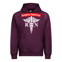 Mauve Wine emergency department nursing er registered nurse rn caduceus raglan ba Urban Hoodie - linhVisuals