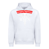 White emergency department nursing er registered nurse rn caduceus raglan ba Urban Hoodie - linhVisuals