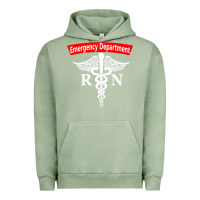 Pigment Oil Green emergency department nursing er registered nurse rn caduceus raglan ba Urban Hoodie - linhVisuals