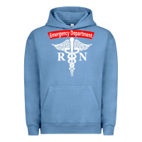 Pigment Pebble Blue emergency department nursing er registered nurse rn caduceus raglan ba Urban Hoodie - linhVisuals