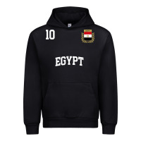Black egypt team sports number 10 soccer egyptian flag t shirt Urban Hoodie - linhVisuals