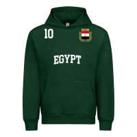 Forest Green egypt team sports number 10 soccer egyptian flag t shirt Urban Hoodie - linhVisuals