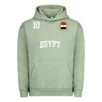 Pigment Oil Green egypt team sports number 10 soccer egyptian flag t shirt Urban Hoodie - linhVisuals
