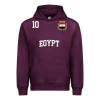 Mauve Wine egypt team sports number 10 soccer egyptian flag t shirt Urban Hoodie - linhVisuals