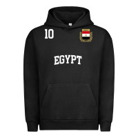 Pigment Black egypt team sports number 10 soccer egyptian flag t shirt Urban Hoodie - linhVisuals