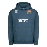 Pigment Midnight Navy egypt team sports number 10 soccer egyptian flag t shirt Urban Hoodie - linhVisuals