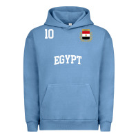Pigment Pebble Blue egypt team sports number 10 soccer egyptian flag t shirt Urban Hoodie - linhVisuals