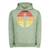 Pigment Oil Green jesus cross retro style vintage t shirt Urban Hoodie - linhVisuals
