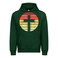 Forest Green jesus cross retro style vintage t shirt Urban Hoodie - linhVisuals