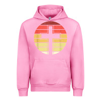 Fuchsia Pink jesus cross retro style vintage t shirt Urban Hoodie - linhVisuals