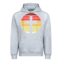 Heather Grey jesus cross retro style vintage t shirt Urban Hoodie - linhVisuals