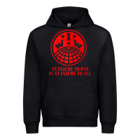 Black iww injury one is injury to all front and back red zip hoodie Urban Hoodie - linhVisuals