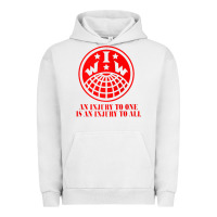 Pigment Lunar Rock iww injury one is injury to all front and back red zip hoodie Urban Hoodie - linhVisuals