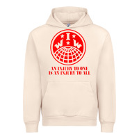 Sandshell iww injury one is injury to all front and back red zip hoodie Urban Hoodie - linhVisuals