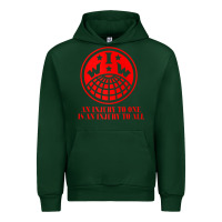 Forest Green iww injury one is injury to all front and back red zip hoodie Urban Hoodie - linhVisuals