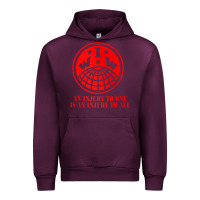 Mauve Wine iww injury one is injury to all front and back red zip hoodie Urban Hoodie - linhVisuals