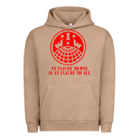 Pigment Burro iww injury one is injury to all front and back red zip hoodie Urban Hoodie - linhVisuals