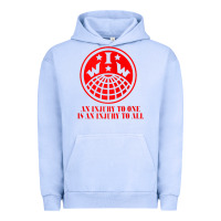 Pigment Grape Ice iww injury one is injury to all front and back red zip hoodie Urban Hoodie - linhVisuals