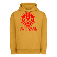 Pigment Peanut Butter iww injury one is injury to all front and back red zip hoodie Urban Hoodie - linhVisuals