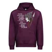 Mauve Wine fate whispers to her you cannot withstand the storm t shirt Urban Hoodie - linhVisuals
