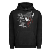Pigment Black fate whispers to her you cannot withstand the storm t shirt Urban Hoodie - linhVisuals