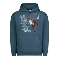 Pigment Midnight Navy fate whispers to her you cannot withstand the storm t shirt Urban Hoodie - linhVisuals