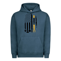Pigment Midnight Navy farrier, horse lovers no hoof no horse barefoot father's day pullover Urban Hoodie - linhVisuals