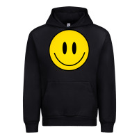 Black retro happy vibe smiley face happy face graphic sweatshirt Urban Hoodie - linhVisuals