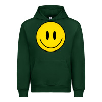 Forest Green retro happy vibe smiley face happy face graphic sweatshirt Urban Hoodie - linhVisuals