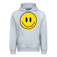Heather Grey retro happy vibe smiley face happy face graphic sweatshirt Urban Hoodie - linhVisuals