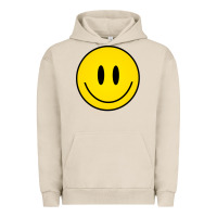 Pigment French Oak retro happy vibe smiley face happy face graphic sweatshirt Urban Hoodie - linhVisuals