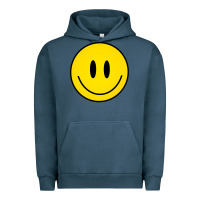 Pigment Midnight Navy retro happy vibe smiley face happy face graphic sweatshirt Urban Hoodie - linhVisuals