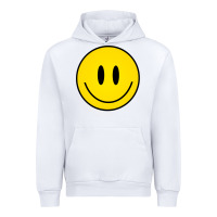 White retro happy vibe smiley face happy face graphic sweatshirt Urban Hoodie - linhVisuals