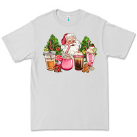 Dove Grey pink christmas santa coffe cups Premium Tee - CowGirlArtShop