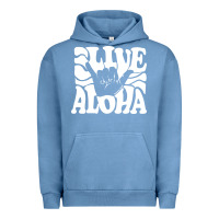 Pigment Pebble Blue vintage live aloha state hawaiian islands shaka hawaii maui pullover h Urban Hoodie - linhVisuals