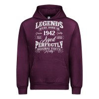 Mauve Wine legends were born in 1942 year of birth birthday t shirt Urban Hoodie - linhVisuals