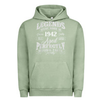 Pigment Oil Green legends were born in 1942 year of birth birthday t shirt Urban Hoodie - linhVisuals