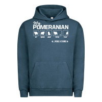 Pigment Midnight Navy dog pomeranian cute dog puppy pet black paw Urban Hoodie - linhVisuals