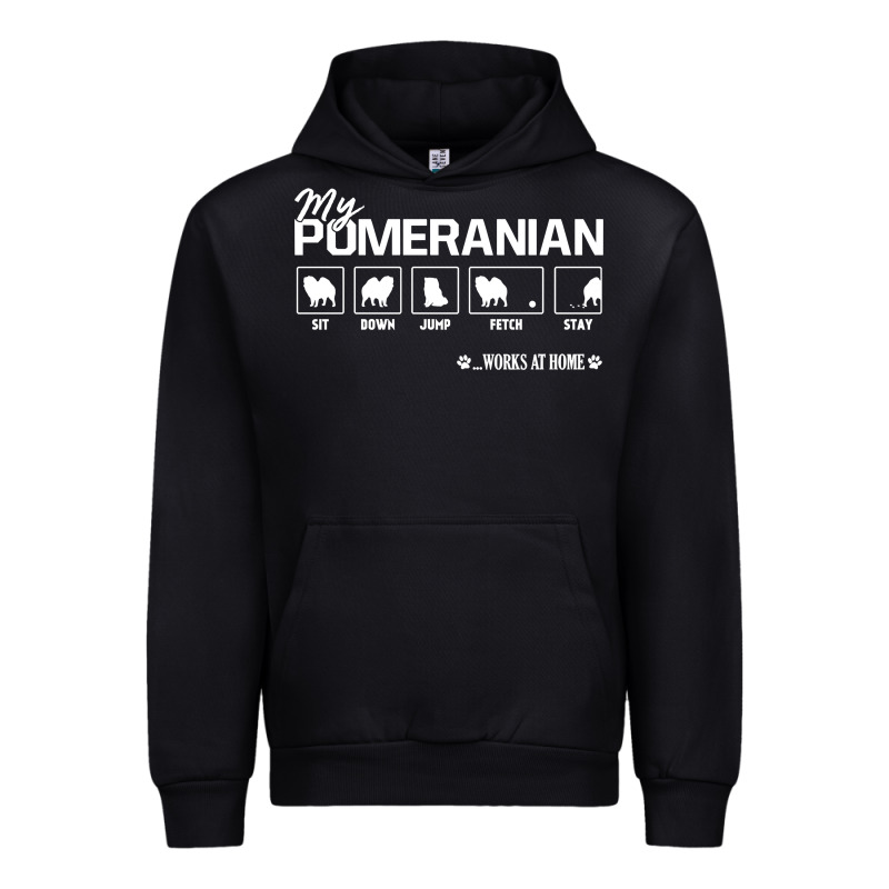Dog Pomeranian Cute Dog Puppy Pet Black Paw Urban Hoodie by linhVisuals | Teevron