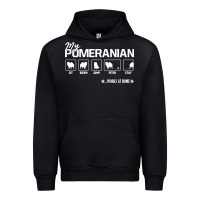 Black dog pomeranian cute dog puppy pet black paw Urban Hoodie - linhVisuals