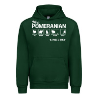 Forest Green dog pomeranian cute dog puppy pet black paw Urban Hoodie - linhVisuals