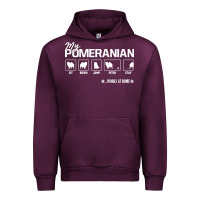 Mauve Wine dog pomeranian cute dog puppy pet black paw Urban Hoodie - linhVisuals